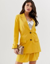 Thumbnail for your product : ASOS DESIGN pop mustard soft suit blazer
