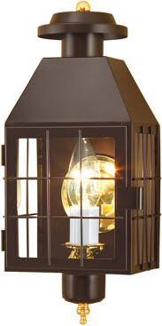 Everly Quinn American Heritage 16.5'' High 1-Light Outdoor Sconce - Bronze