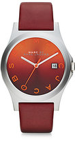 Thumbnail for your product : Marc by Marc Jacobs Slim Stainless Steel & Leather Ombre Strap Watch/Red