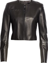 Thumbnail for your product : Akris 'Hasso' Leather Crop Jacket