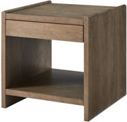 Latitude Run Living Room End Table With Clean Contemporary Look, Soft - Close Drawer, And Natural Grain Finish, 24 In Square Design, Drawer Function, Lower Shelf F