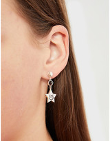 Thumbnail for your product : Gucci Blind for Love star-shaped sterling silver and black spinel earrings