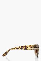 Thumbnail for your product : boohoo Pale Tortoiseshell Round Sunglasses
