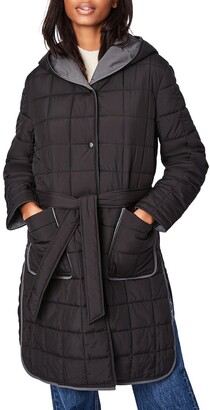Tahari kim stretch wrap puffer coat Clearance