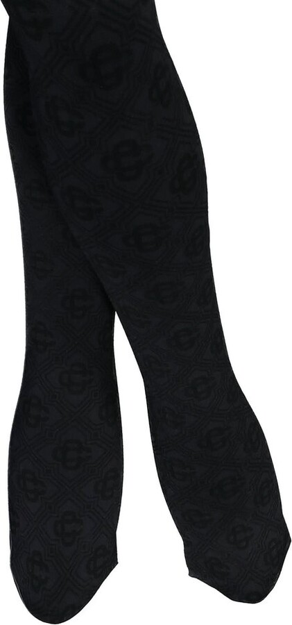 Casablanca Jacquard Printed Opaque Tights