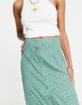 Thumbnail for your product : Daisy Street button through midi skirt in vintage floral