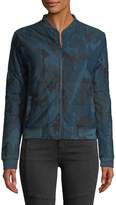 Thumbnail for your product : Neiman Marcus Majestic Paris for Quilted Camo-Print Zip-Front Bomber Jacket