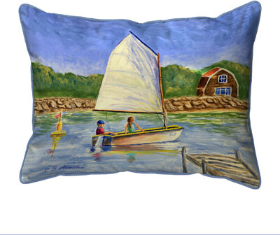 Betsy Drake Interiors Safe Harbor Outdoor Rectangular Pillow Cover & Insert