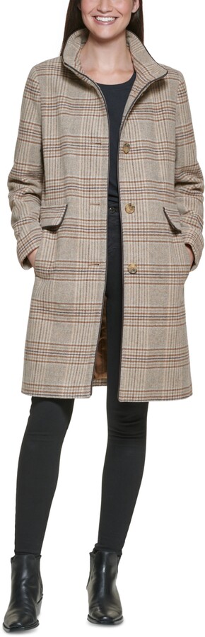 plaid walker coat