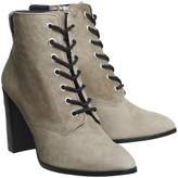 Thumbnail for your product : Office Attitude- Lace Up Block Heel Boot Taupe Suede
