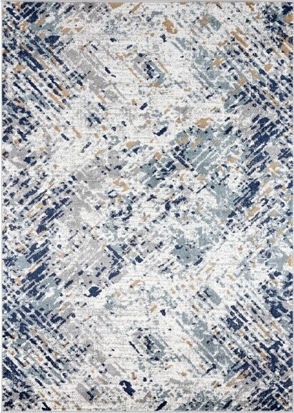 Luxe Weavers LuxeWeaversHampsteadAbstracIndoorAreaRugGeometricCarpet,Blue8x10