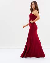 Thumbnail for your product : Moonstone Strapless Fishtail Crepe Gown