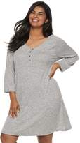 Thumbnail for your product : So Juniors' Plus Size SO Henley Swing Dress
