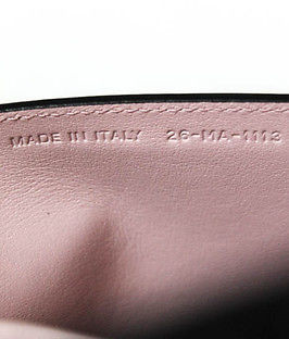 Christian Dior Black Pink Leather Envelop Clutch