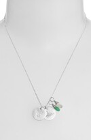 Thumbnail for your product : Nashelle Prasiolite Initial & Swallow Sterling Silver Disc Necklace
