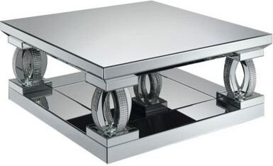 Shannon Silver Square Mirrored Coffee Table