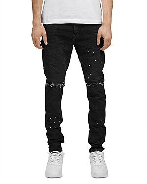 Purple Brand P001-bos Slim Fit Jeans in Black Over Spray - ShopStyle
