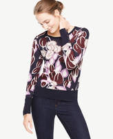 Thumbnail for your product : Ann Taylor Botanical Jacquard Button Cuff Sweater