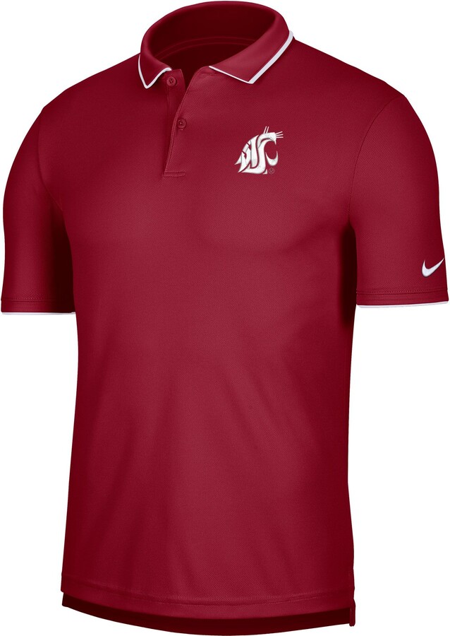 Nike Men's Washington State Cougars Crimson UV Collegiate Polo, Small, Red