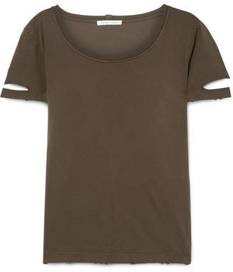 Helmut Lang Cutout Cotton-jersey T-shirt