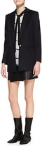 Thumbnail for your product : Adam Lippes Short Leather Wrap Skirt, Black