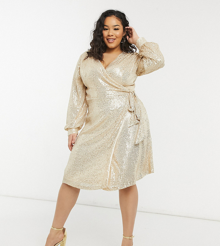 gold sequin plus size