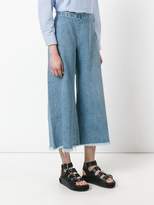 Thumbnail for your product : Simon Miller frayed wide leg cropped jeans