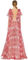 Thumbnail for your product : Luisa Beccaria Floral Embroidered Tulle Dress