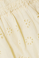 Thumbnail for your product : LoveShackFancy Dora Ruffled Broderie Anglaise Cotton Mini Dress
