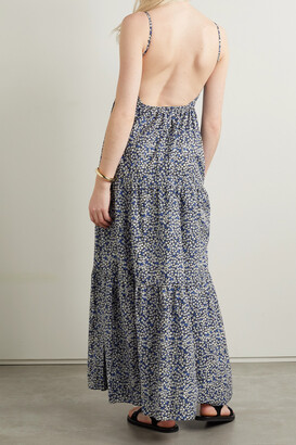 【MATTEAU】net sustain organic コットン ポプリン maxi ドレス Matteau + Net Sustain Tiered Floral-print Organic Cotton