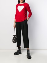 Thumbnail for your product : COMME DES GARÇONS GIRL Heart-Intarsia Jumper