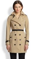 Thumbnail for your product : Burberry Berryford Leather-Trimmed Trenchcoat