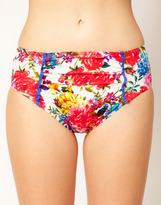 Thumbnail for your product : Baku Mi Amor Floral Print High Wasited Bikini Bottom