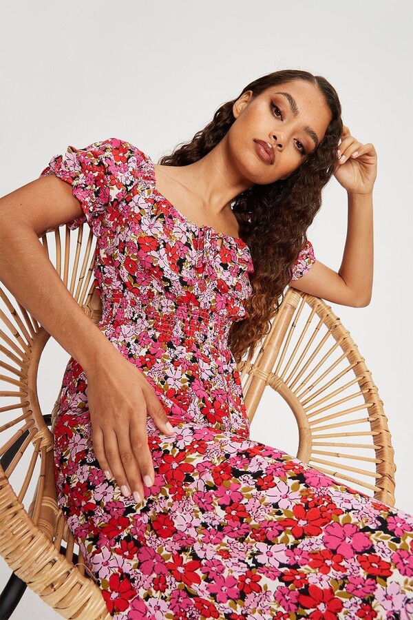 Fashion Dorothy Perkins Petite Shirt Dress Dorothy Perkins Womens Petite  Hot Pink Ditsy Short Sleeve Top