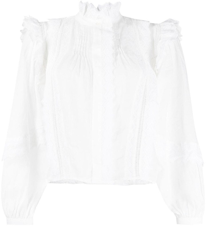 black ruffle blouse uk