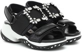 Thumbnail for your product : Roger Vivier Viv' Run embellished leather sandals