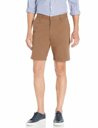Nautica Men's Classic Fit Flat Front Stretch Solid Chino Deck Short 