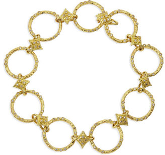Armenta 18k Yellow Gold Circle Link & Diamond Bracelet