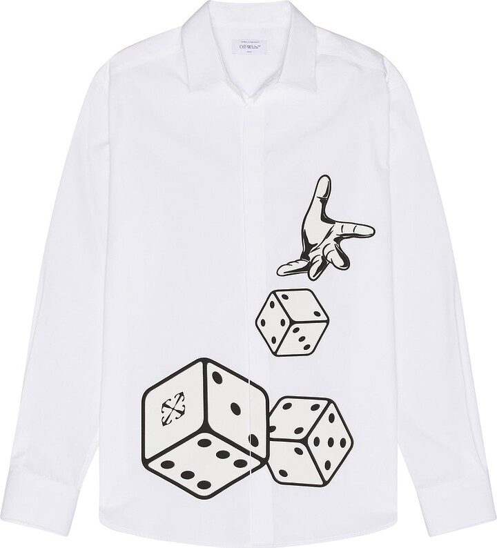 Off-White Dices Poplin Shirt in White
