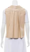 Thumbnail for your product : Oscar de la Renta Leather Zip-Up Vest