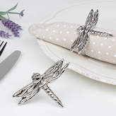 Thumbnail for your product : Dibor Country Style Dragonfly Napkin Rings With Rose Napkins