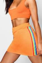 Thumbnail for your product : boohoo Sports Tape Side Sweat Mini Skirt