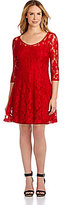 Thumbnail for your product : Peter Nygard Petite Lace A-Line Dress