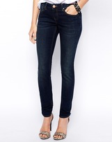 Thumbnail for your product : ASOS Whitby Low Rise Skinny Jeans in Stockholm Wash