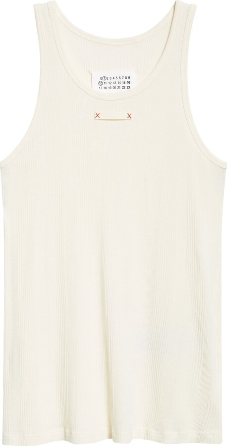 Maison Margiela Rib Tank - ShopStyle Tops