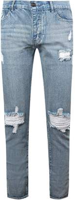 boohoo Skinny Distressed Jeans With Embroidery