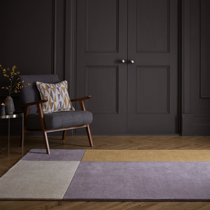 Dunelm Akari Wool Rug Grey and Yellow ShopStyle