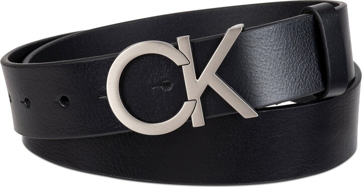 Calvin Klein Men's Casual Monogram Cut Out Buckle Belt - ShopStyle
