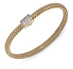 John Hardy Classic Chain Diamond & 18K Gold Extra-Small Bracelet