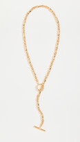 Thumbnail for your product : Ben-Amun Gold Lariat Necklace with Gold Details